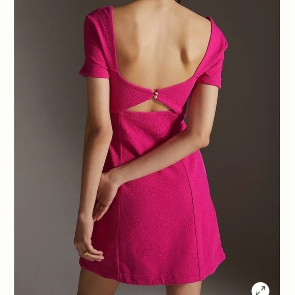 Hot Pink Maeve Cut Out Mini Dress, Sz XS. BRAND NEW (w/ tags) + SOLD OUT ONLINE. - Picture 4 of 9